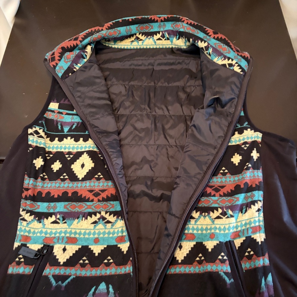 Cow girl Tough Aztec Print fitted Zip-Up Vest - Multicolor - Picture 2 of 5